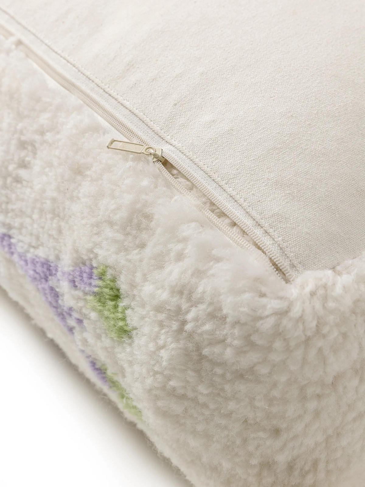 WOLL-POUF handgefertigt Malika Multicolor 55x55x20 cm - Multicolor, Textil (55/20/55cm) - Lytte
