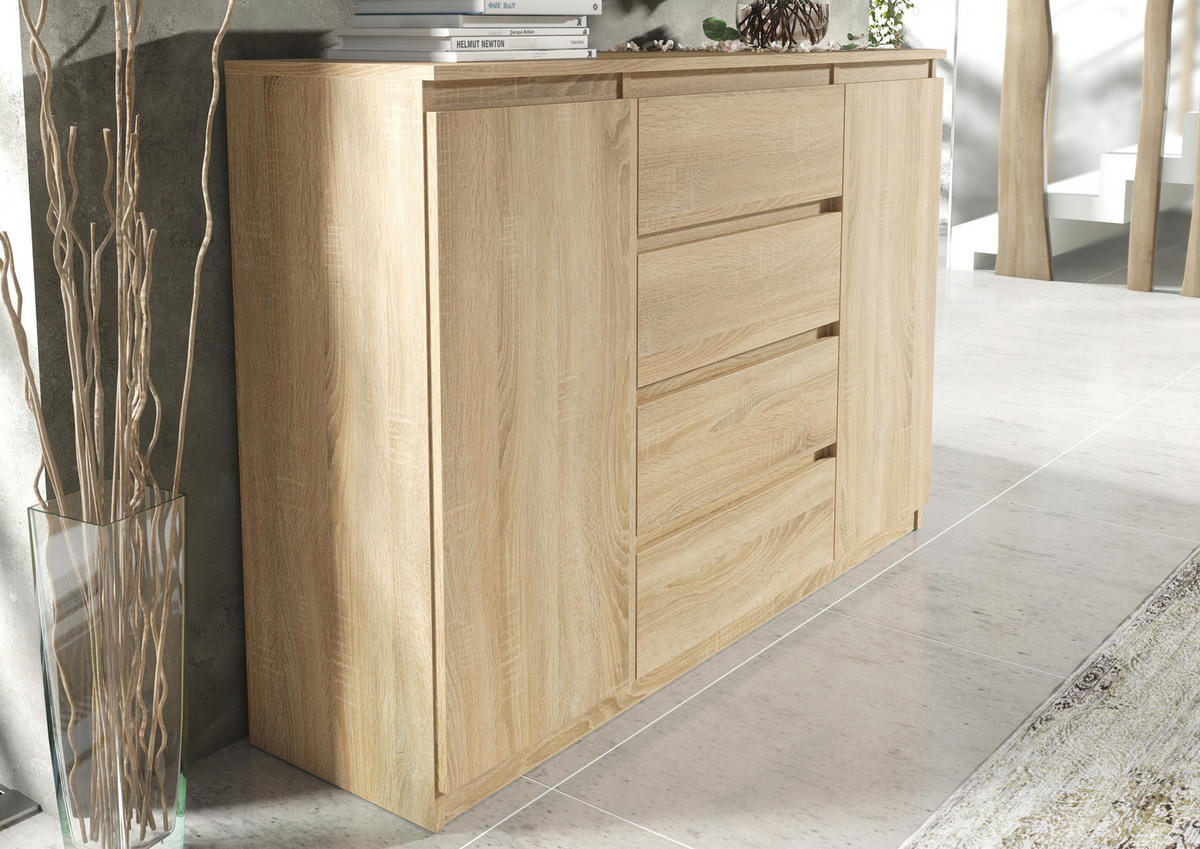 KOMMODE Sonoma 120/102/39 - Sonoma Eiche, Holzwerkstoff (120/102/39cm) - RAUMHIRSCH FURNITURE
