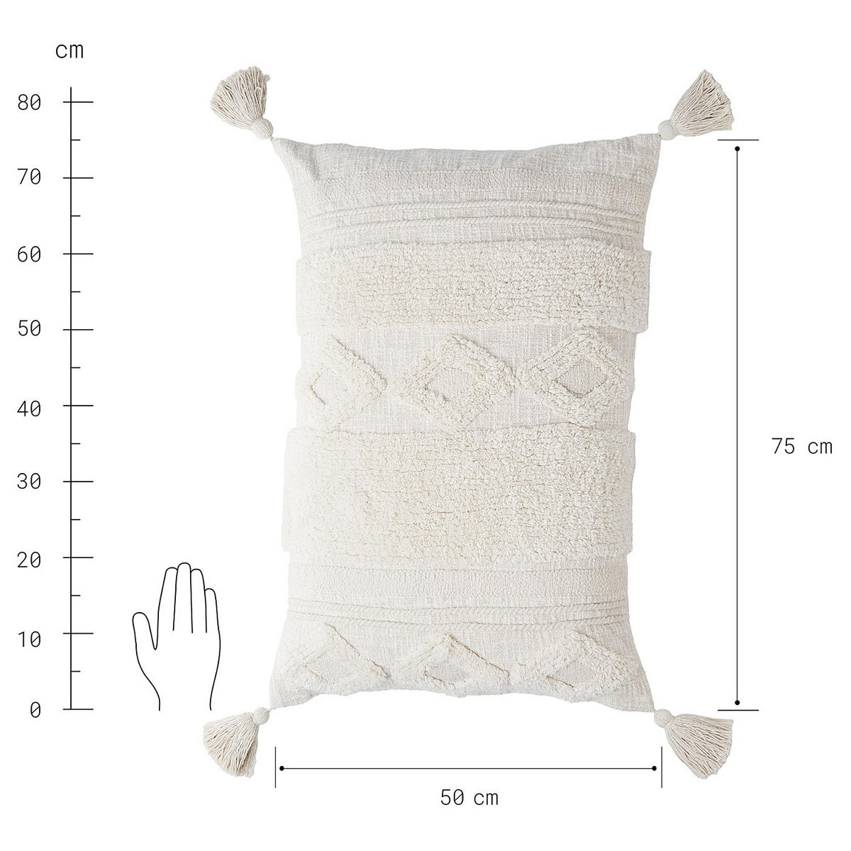 KISSEN Formentera - Beige, Textil (75/50cm) - Butlers