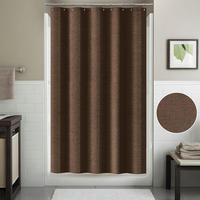 DUSCHVORHANG Leinenoptik Braun 152 x 214 cm - Braun, Textil (152/214cm)