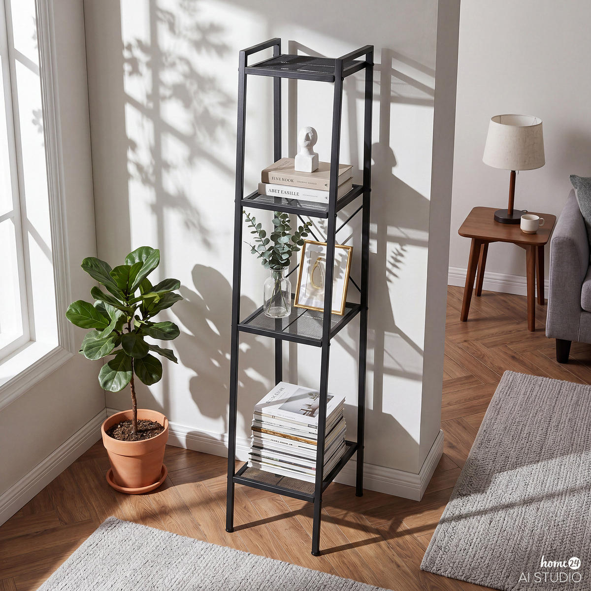 REGAL - Eisen - Schwarz, Metall (30/147/35cm) - home24