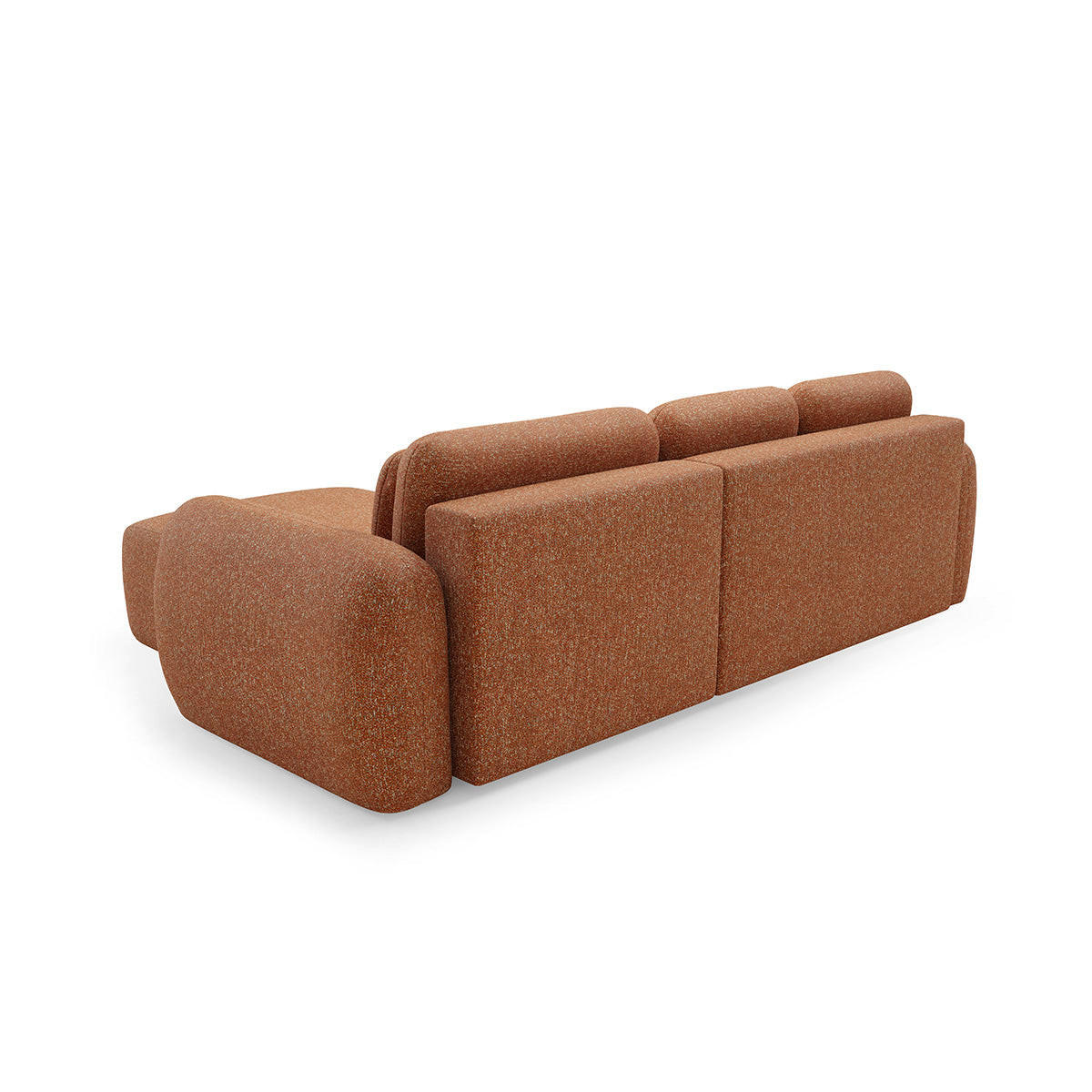 ECKSOFA Carmela 3 Sitzplätze Orange - Orange, Holz (304/190cm) - Petits-meubles