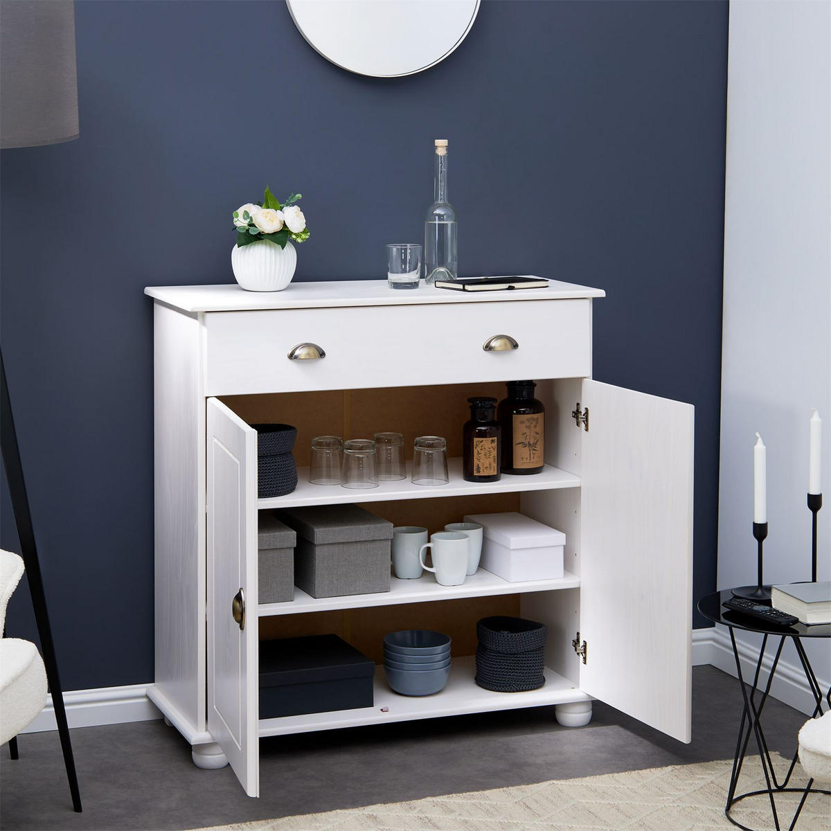 KOMMODE COLMAR - Weiß, Holz (90/97/39cm) - IDIMEX