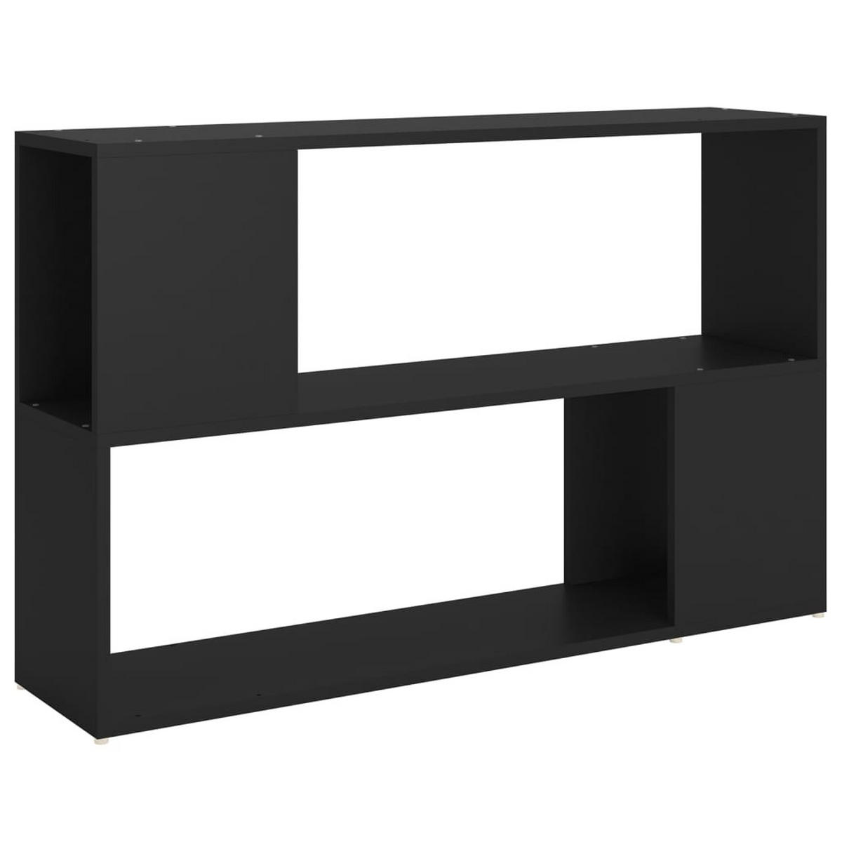 BÜCHERREGAL mit 2 Ebenen 100/24/63 cm aus Holzwerkstoff Schwarz - Schwarz, Holz (100/63/24cm) - vidaXL