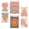 POSTER Set Mit 6 Geometrische Bauhaus Pastellfarben A3 & A4 Rahmenlos - Klar, Papier (29/3cm) - Nacnic