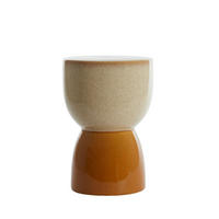 HOCKER Finca Weiß Ø28,5/42 cm - Beige/Creme, Keramik (28.5/28.5/42cm) - Light & Living