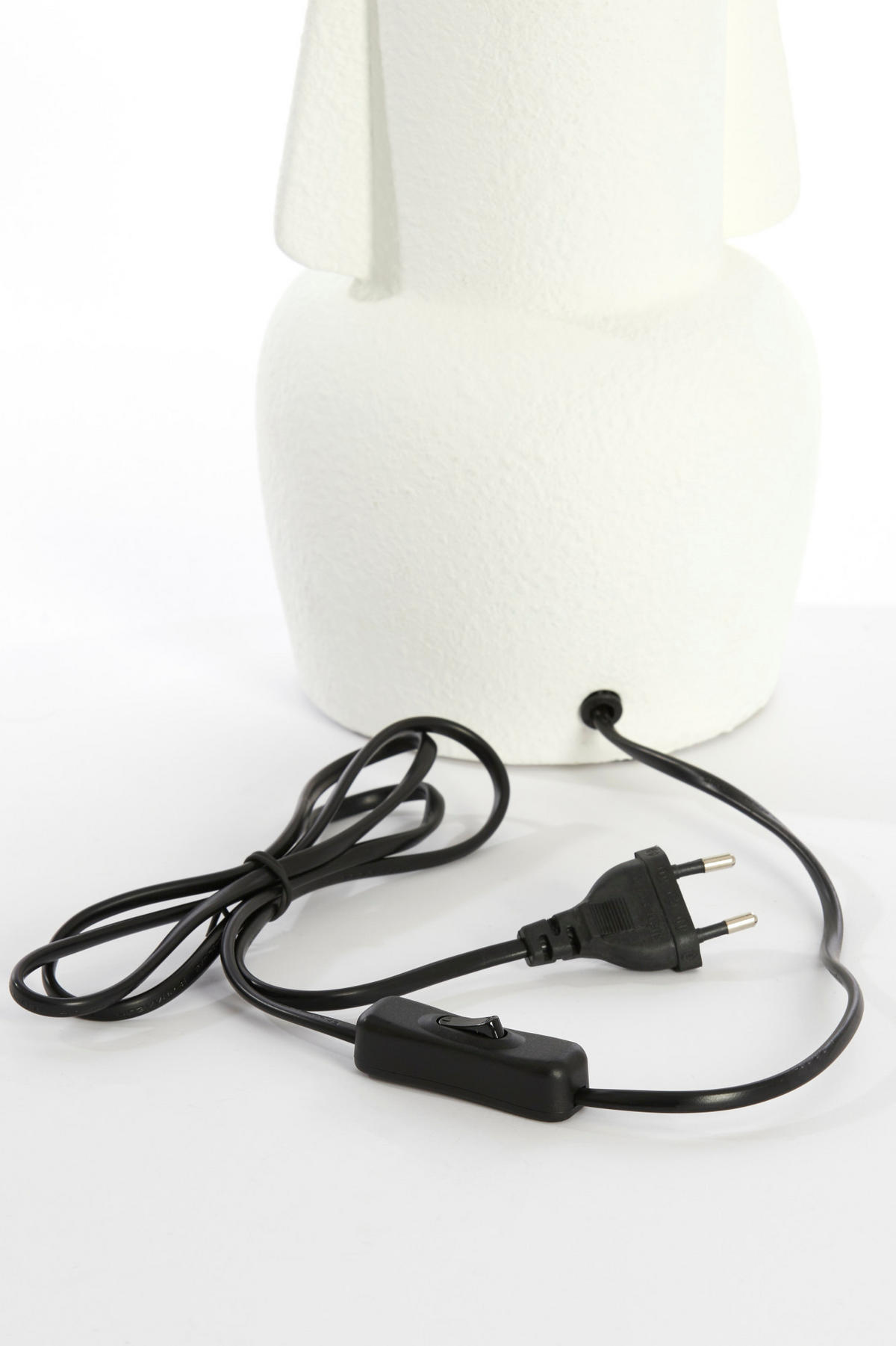 LAMPENFUSS Mataram Weiß Ø16/37,5 cm - Braun, Keramik (16/16/37.5cm) - Light & Living