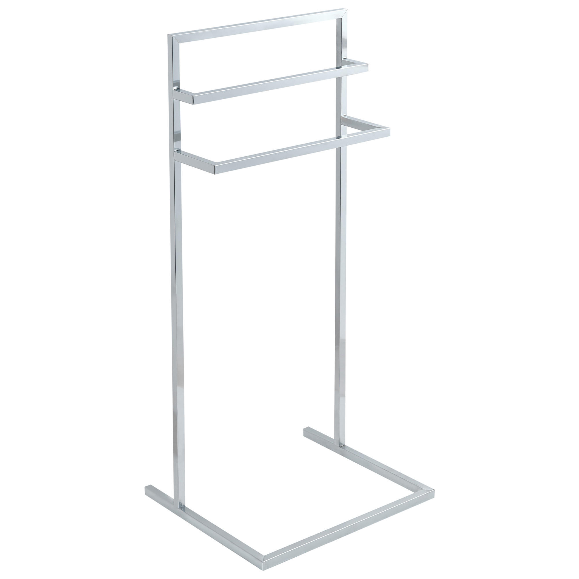 Beliani Handtuchständer Silber 40x87x35 cm