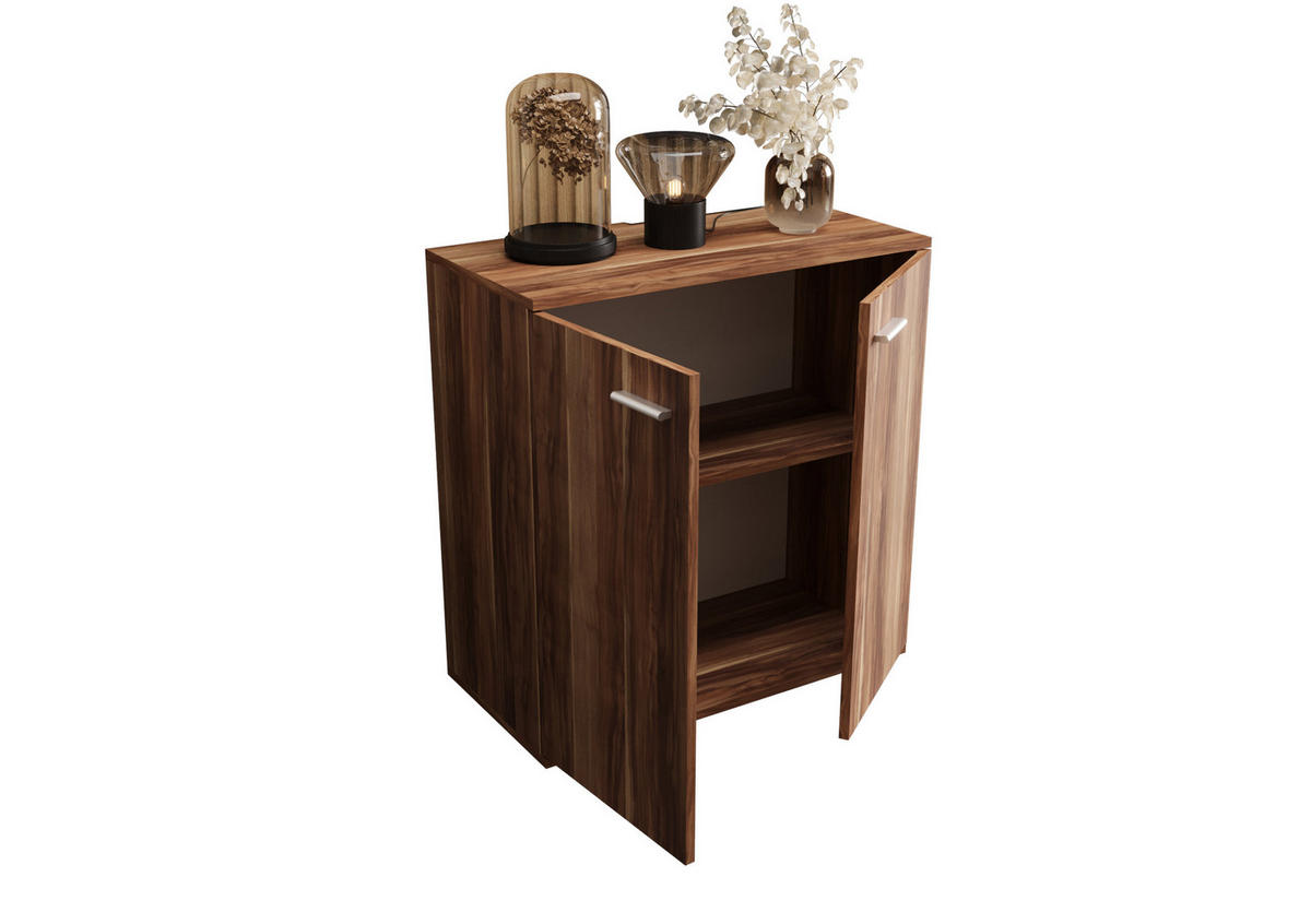 KOMMODE London LMK 2D mit 2 Türen, Sideboard in Farbe: Braun, Größe: 71 x 75 x 35 cm - Braun, Holzwerkstoff (71/75/35cm) - O-Sofa