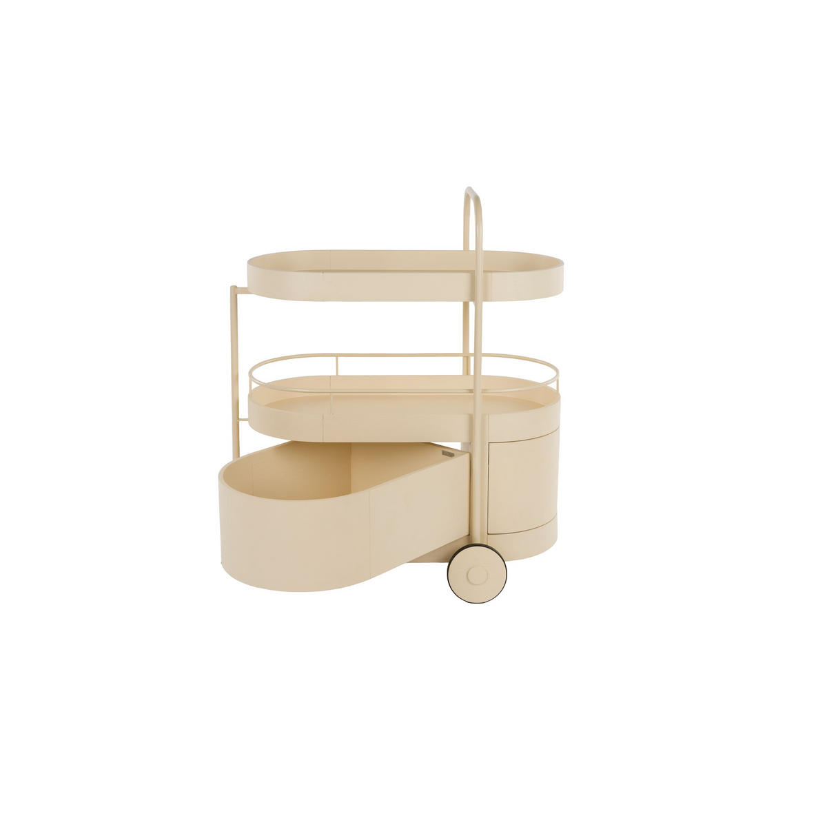 BEISTELLTISCH Wim - Beige, Metall (53/85/98cm) - Zuiver
