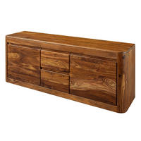 TV-BOARD Sheesham 147x40x58 walnuss gewachst TORONTO #200 - Walnussfarben, Holz (147/58/40cm) - Massivmoebel24