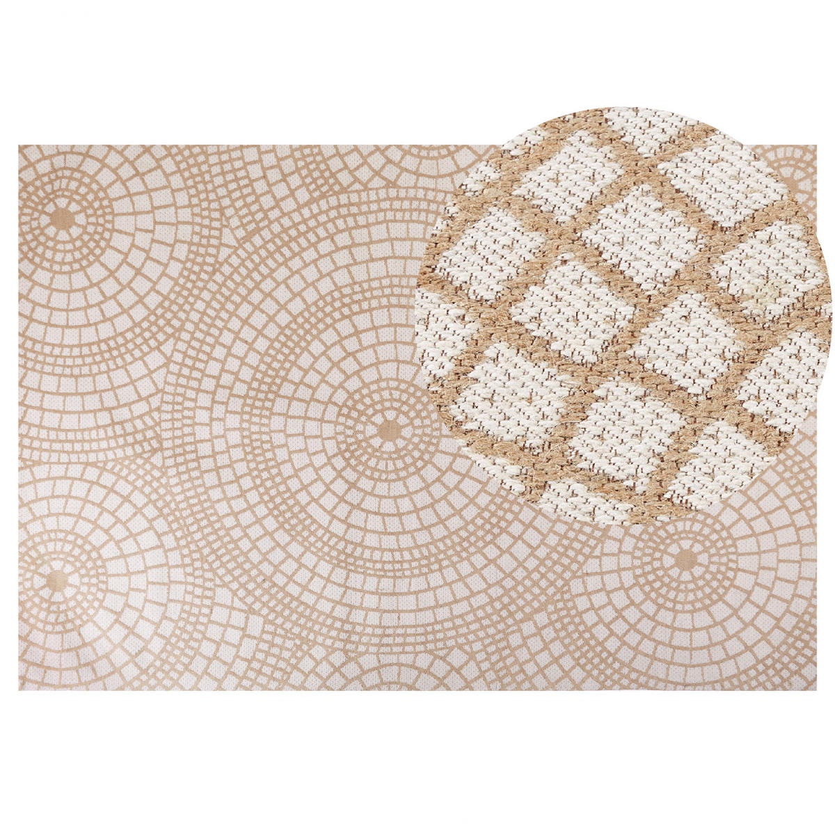 TEPPICH geflochten Ariba 300/200 cm - Beige, Naturmaterialen (200/300cm) - Beliani