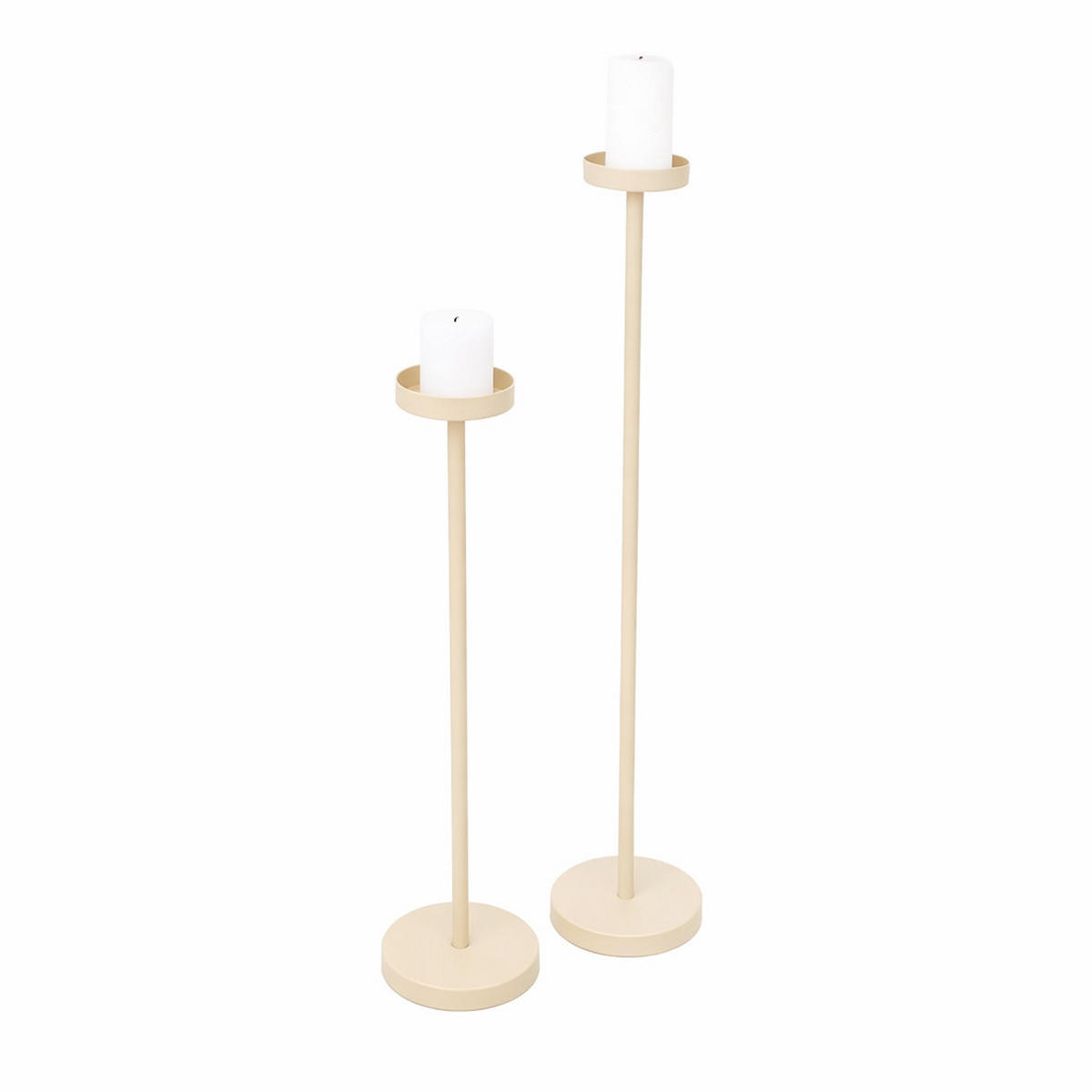 KERZENHALTER Eve Beige - Beige, Metall (20/100/20cm) - LOFT42