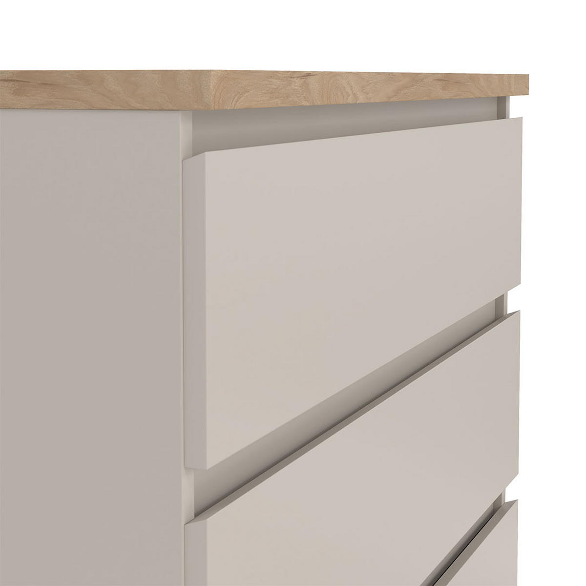 KOMMODE, Naia, Eiche, Holzwerkstoff, 77 x 50 x 112 cm - Eichefarben, Holzwerkstoff (77/112/50cm) - ebuy24