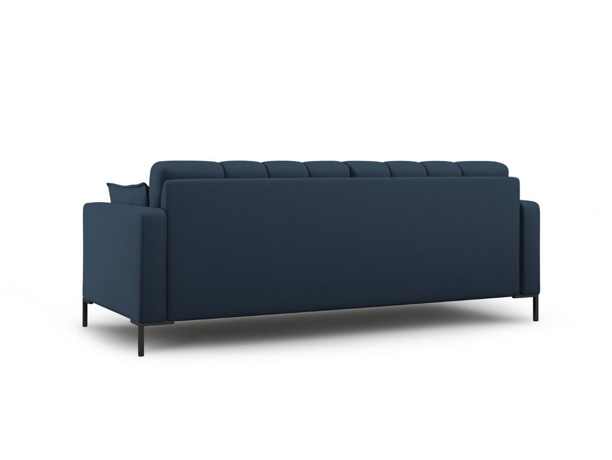 SOFA Mamaia aus strukturiertem Stoff blau 3 Sitzplätze - Blau, Textil (92/75/177cm) - Micadoni