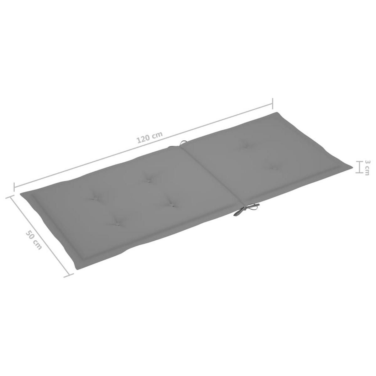 HOCHLEHNER Verstellbar 4er set Mit Auflagen Massivholz Akazie - Braun, Holz/Textil (57/111/69cm) - vidaXL