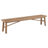 SITZBANK, Galway, Eiche, Holz, 200 x 36 x 45 cm - Eichefarben, Holz/Textil (200/45/36cm) - ebuy24