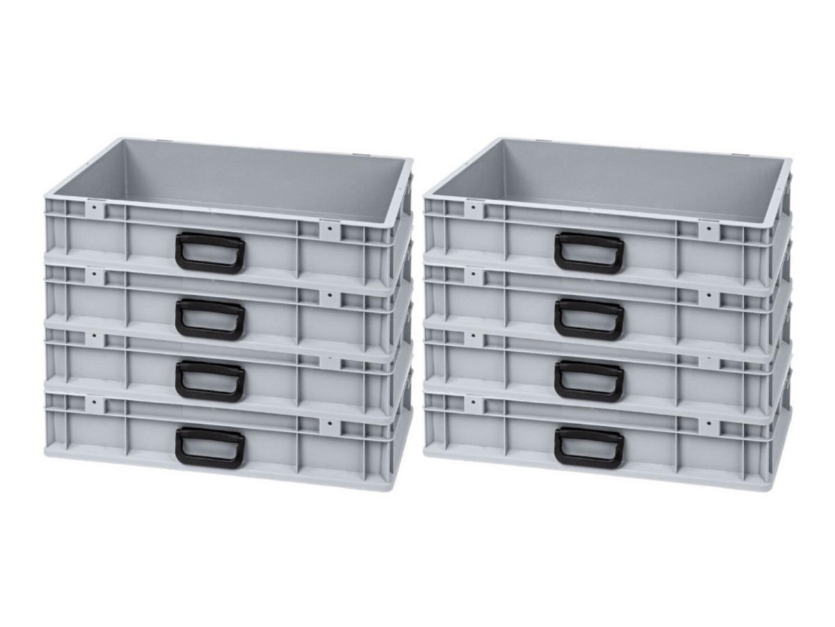 EUROBOX 8x Nextgen Portable Uno 12x40x60cm 23 Liter - Grau, Kunststoff (30/17/40cm) - PROREGAL