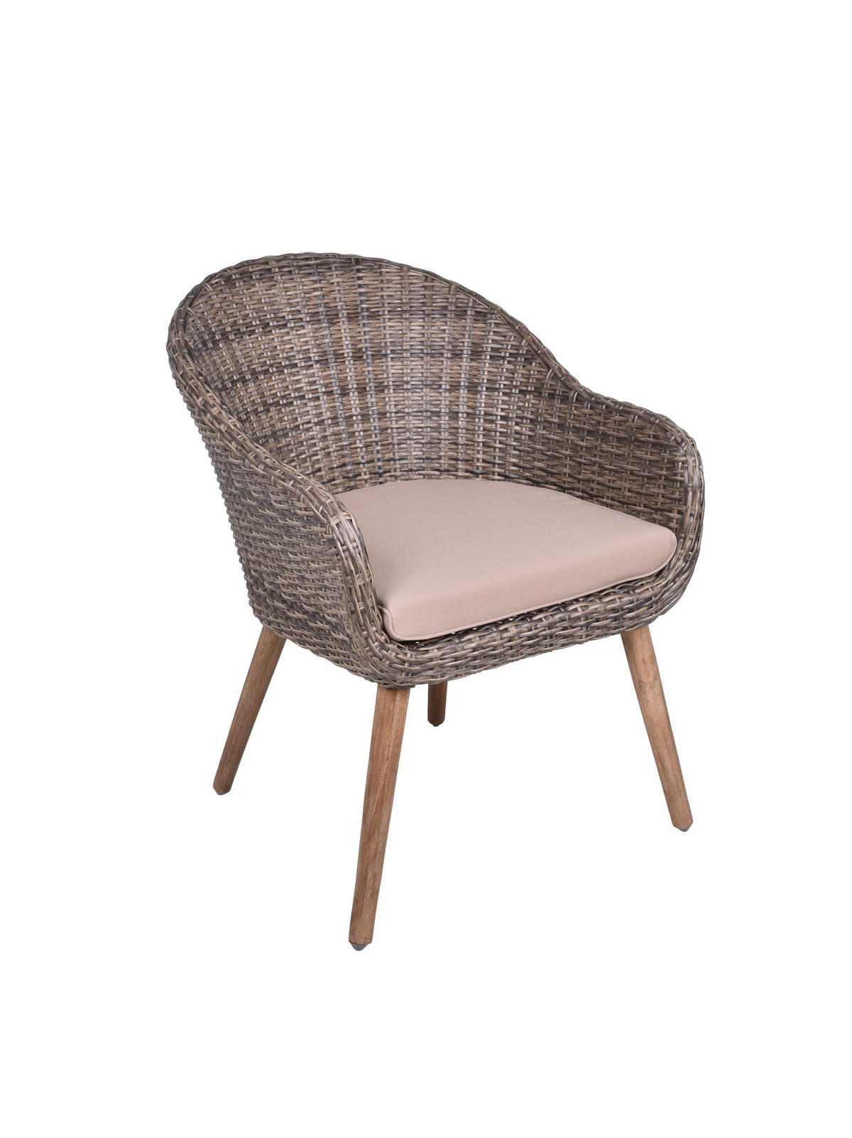 GARTEN-SITZGRUPPE Extra Gartenmöbel-Set - Braun, Holz - DELUKE