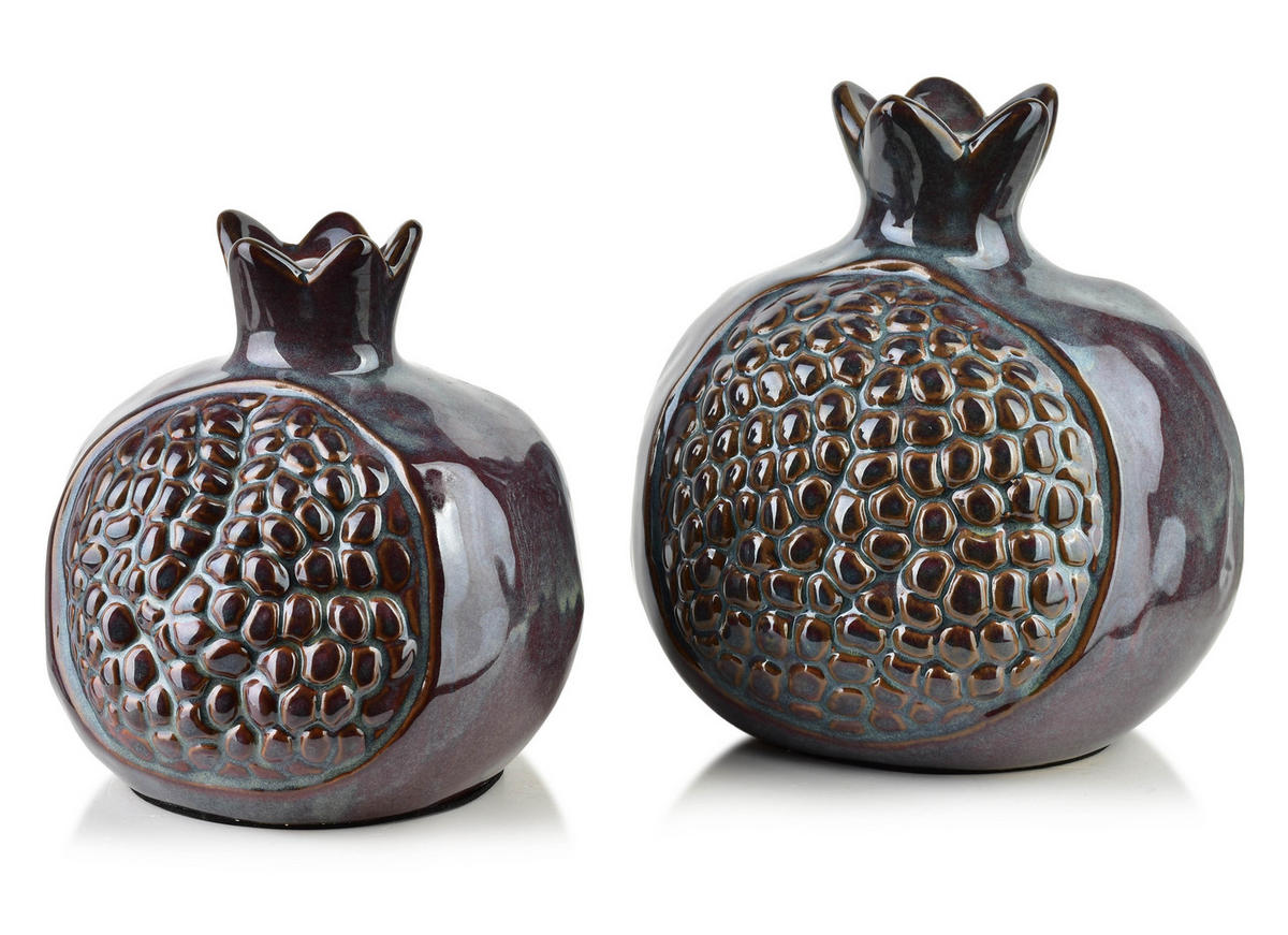 DEKOFIGUR Saggio lila 12/12/13 cm Keramik - Lila, Keramik (12/13/12cm) - Mondex