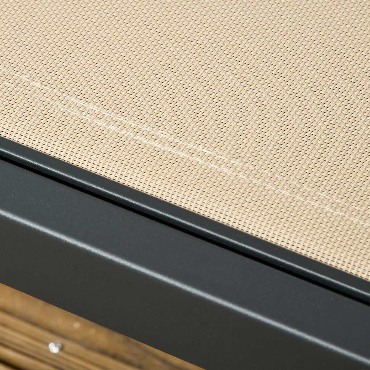 SONNENLIEGE DE-15612 Aluminium + Textilene, klappbar, mit Rollen & Kopfkissen Khaki - Mokka, Metall (55/90/164cm) - ComfortXL