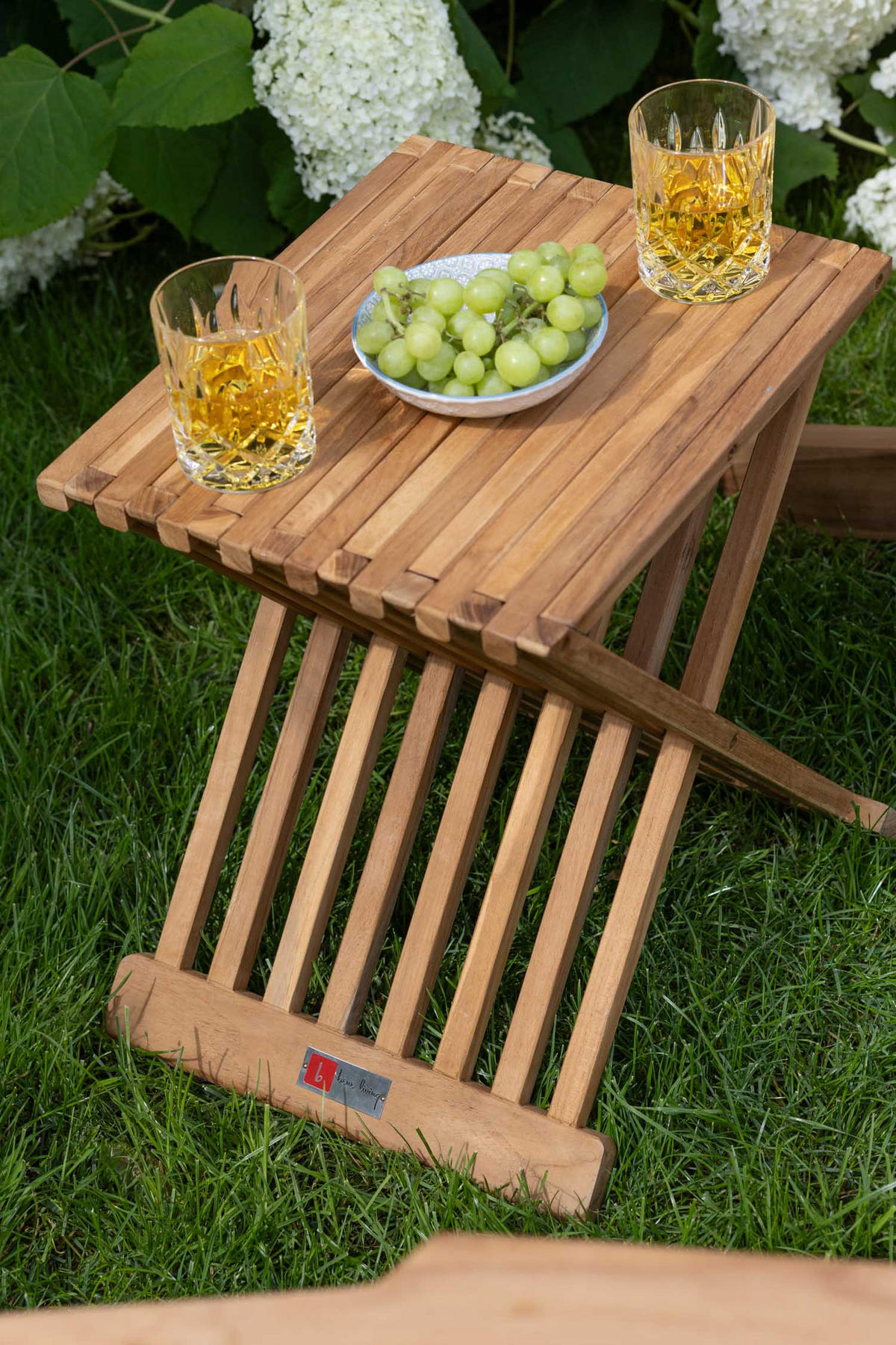 BEISTELLTISCH Fishbone klappbar - Naturfarben, Holz (32/40/50cm) - Mr. Deko