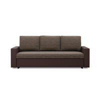 SOFA 3-SITZER MIT SCHLAFFUNKTION LUNA, Braun + Braun - Braun, Textil (220/92/92cm)