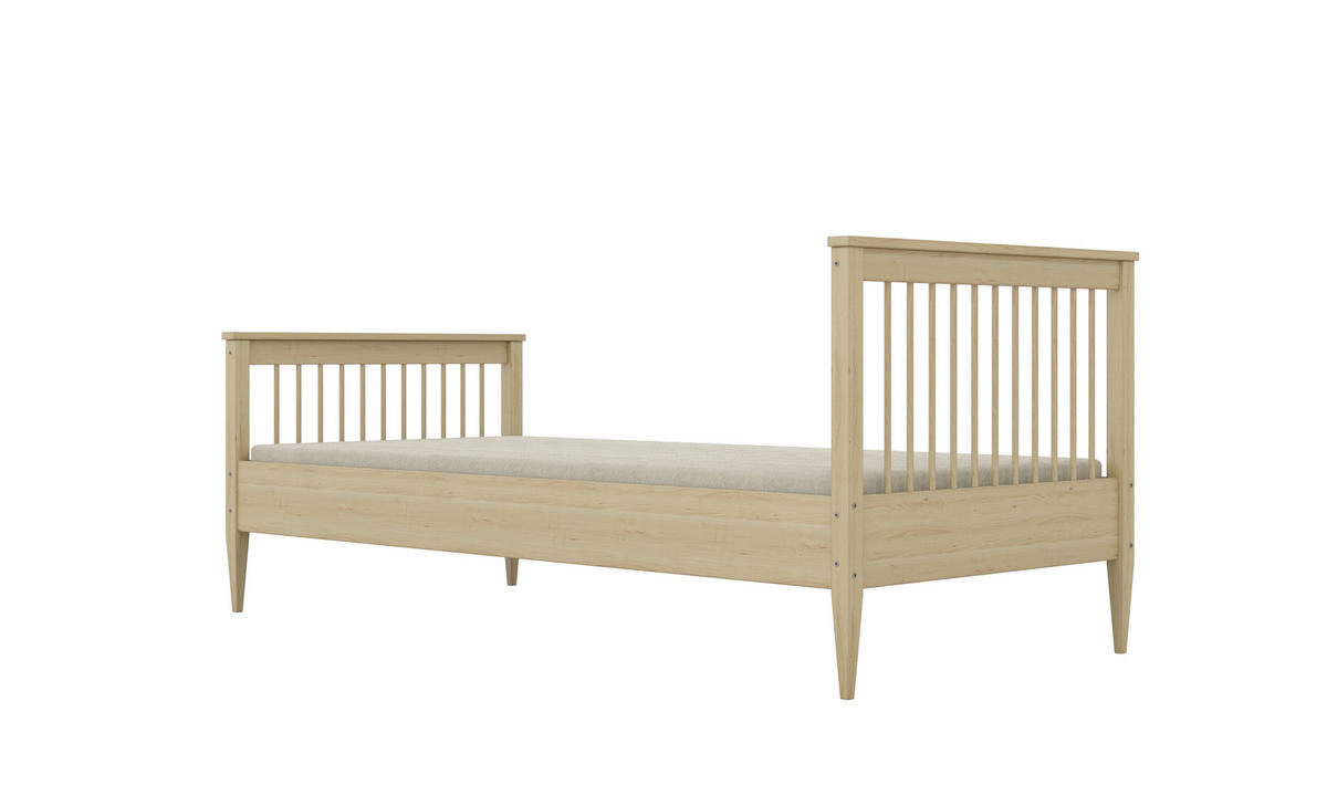 KINDERBETT Emili 80/90 -160/180/200 cm natur lackiert 90/200 - Sonoma Eiche, Holz (80/180cm) - RAUMHIRSCH FURNITURE