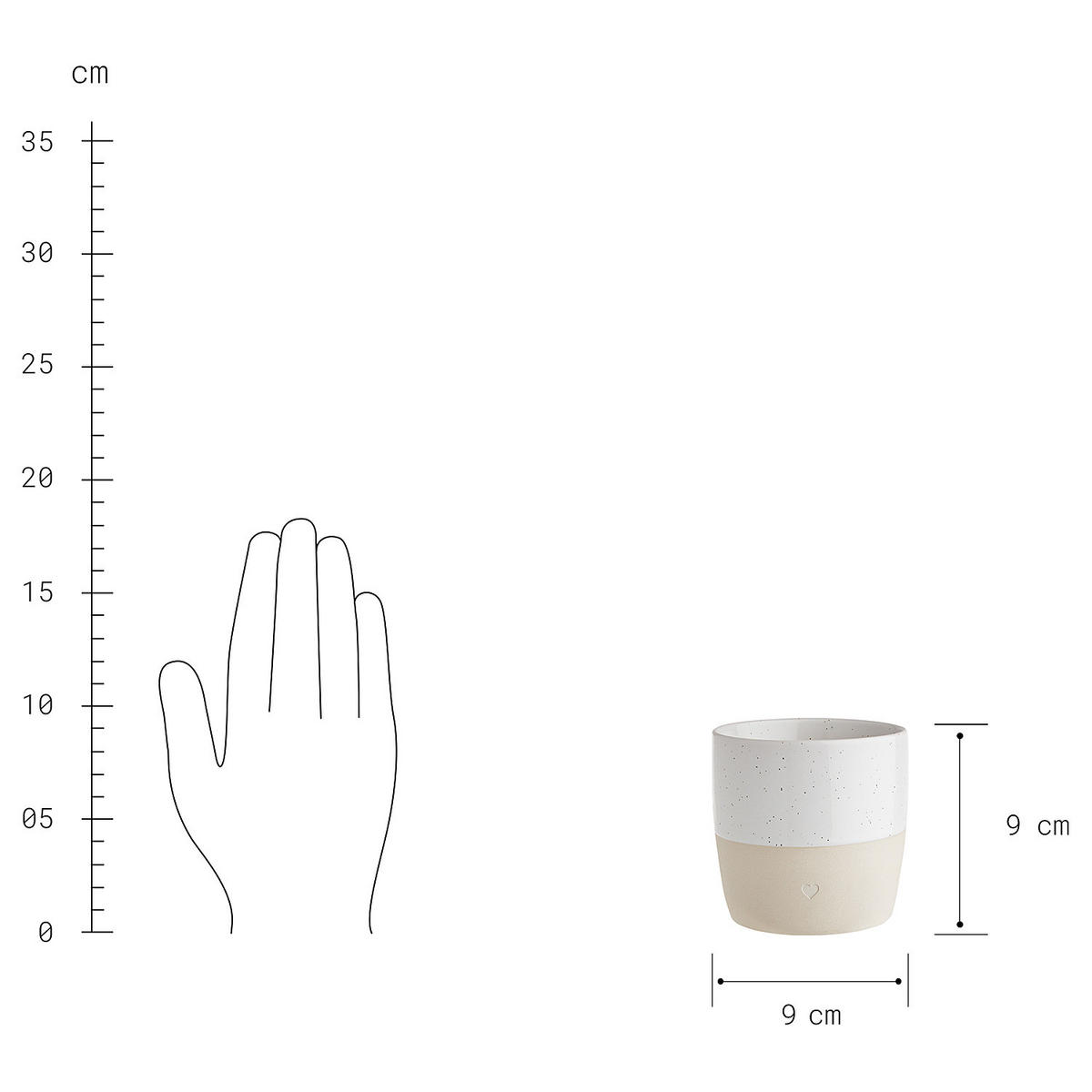 TASSE (6er Set) Me Time - Weiß, Keramik (0.35L) - Butlers