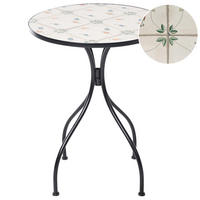 BISTRO STOLEK 60/60 cm Kov Černý Carona - bílá, kov (60/60/75cm) - Beliani