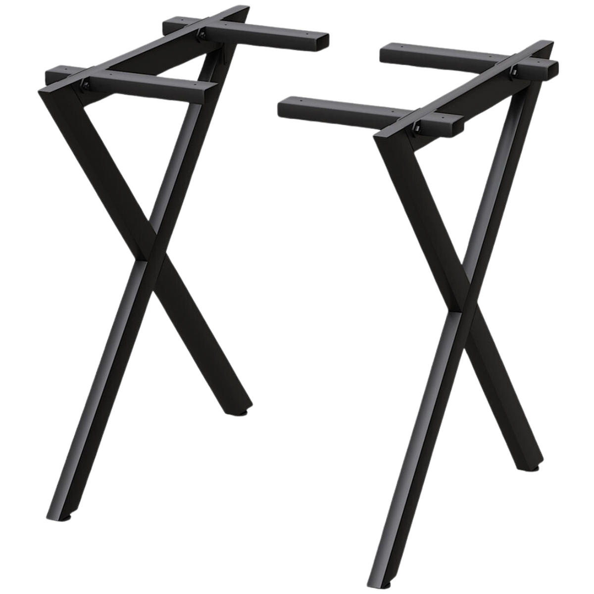 TISCHGESTELL X-Struktur - Schwarz, Metall (68/71.9/29.5cm) - holz4home®