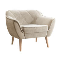 SESSEL Skand 1 - Beige/Naturfarben, Holz/Textil (80/75/74cm) - MIRJAN24