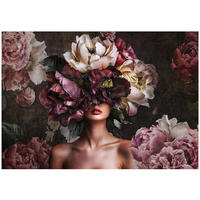 FOTOTAPETE Frau Blumen Vlies Tapete Wohnzimmer Schlafzimmer 150x105 - Multicolor, Papier (150/105cm) - Wallarena