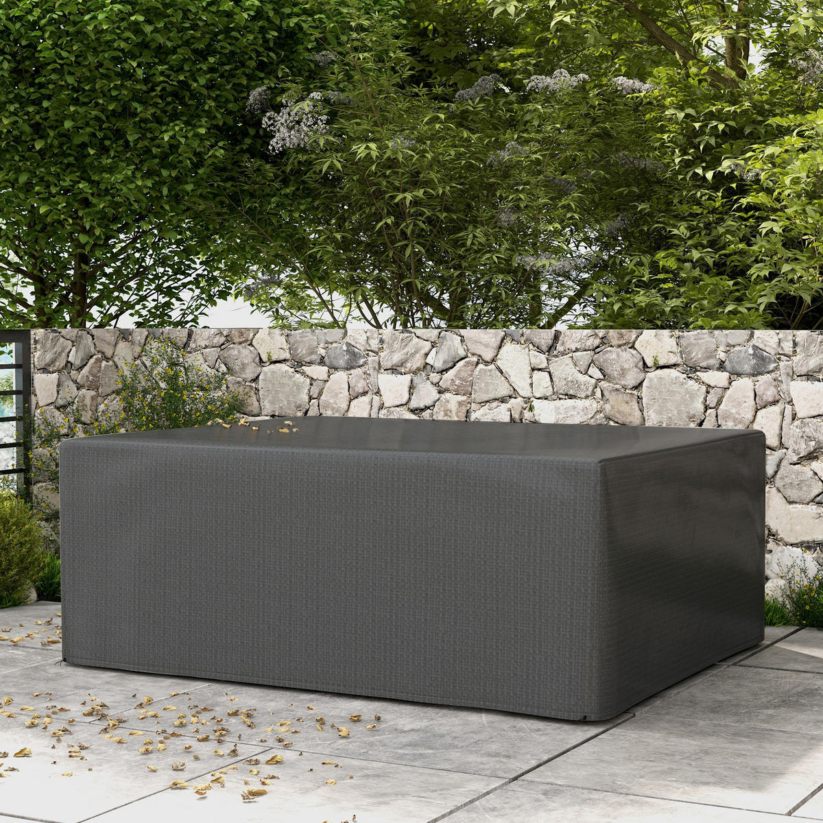 OCHRANNÝ OBAL Odolný proti povětrnostním vlivům 235/190/90 cm - šedá, plast (190/90/235cm) - Outsunny