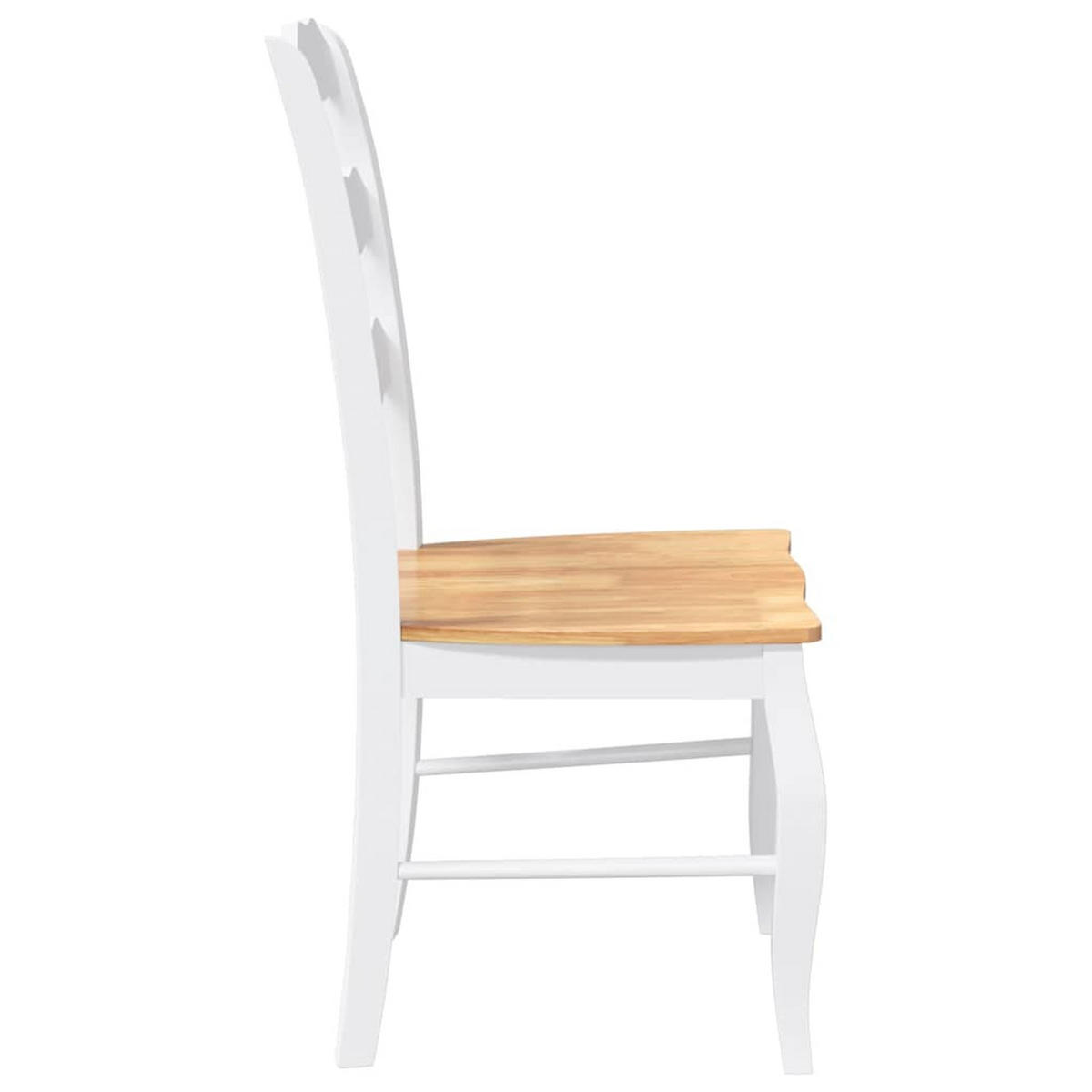 ESSZIMMERSTÜHLE Resz 2er-Set Weiß-Hellbraun - Hellbraun, Holz (48/99/53.5cm) - DELUKE