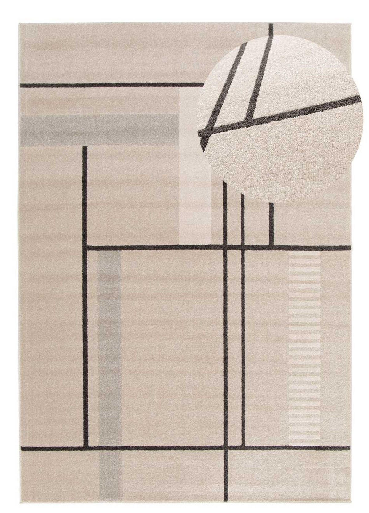 WEBTEPPICH Beige Domus 120/170 cm - Beige, Naturmaterialien/Textil (120/170cm) - Atticgo