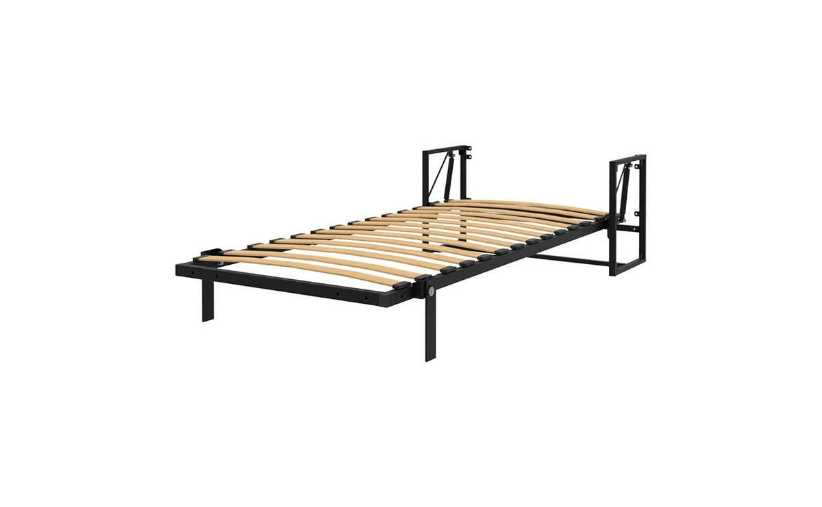 WANDBETT Morphy Classik Modulares SizeFlex- und TypeFlex-System - 96x190 Vertikal - Schwarz, Holz (96/190cm) - WallBedKing