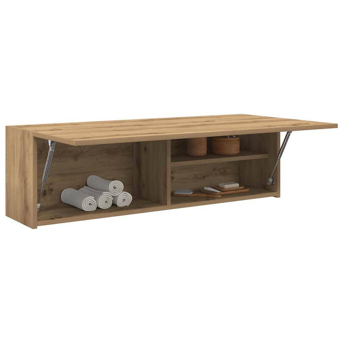BAD-WANDSCHRANK Artisan-Eiche 100/25/30 Cm Holzwerkstoff - Braun, Holzwerkstoff (25/30/100cm) - vidaXL