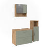 BADMÖBEL-SET Irma Salbeigrün 3 Teile - Salbeigrün, Holzwerkstoff (80/58.6/41cm) - Vicco