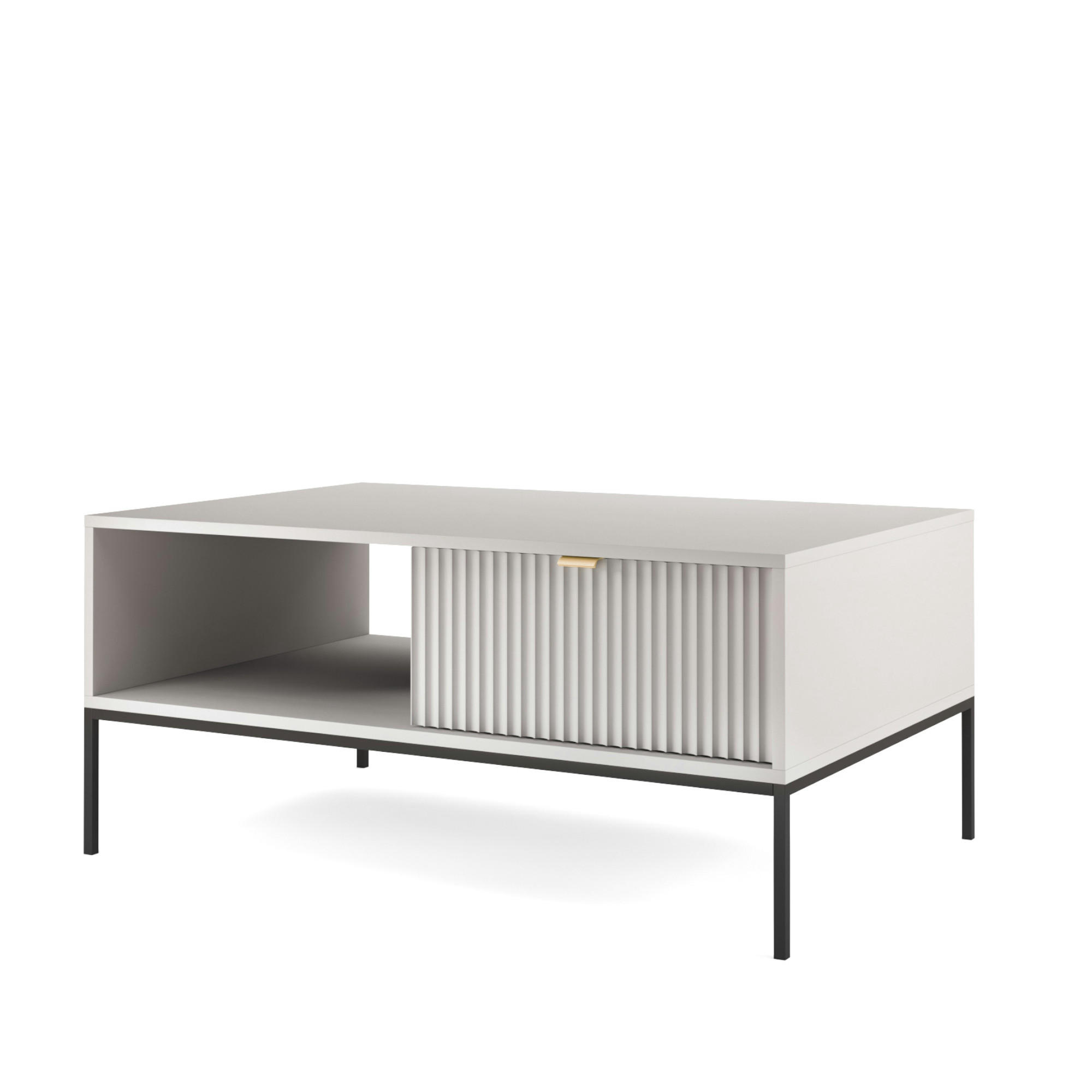 Komodee Couchtisch Grau 104x48x68 cm