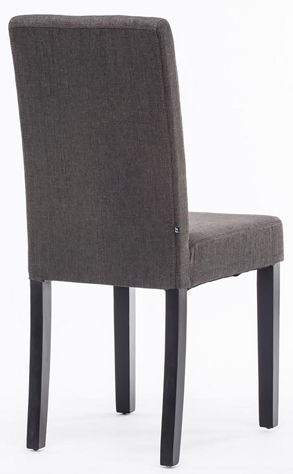 ESSZIMMERSTUHL Ines, 2er Set Stoff, Gestell Holz Schwarz Dunkelgrau - Dunkelgrau/Schwarz, Holz/Textil (41/91/47cm) - TPFLiving