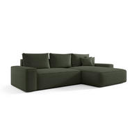 ECKSOFA Walken Mit Schlaffunktion - Grün, Holzwerkstoff/Textil (280/185cm) - Fun Möbel