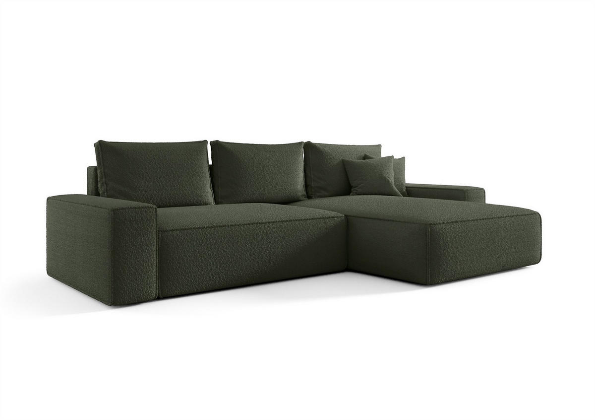 ECKSOFA Walken Mit Schlaffunktion - Grün, Holzwerkstoff/Textil (280/185cm) - Fun Möbel