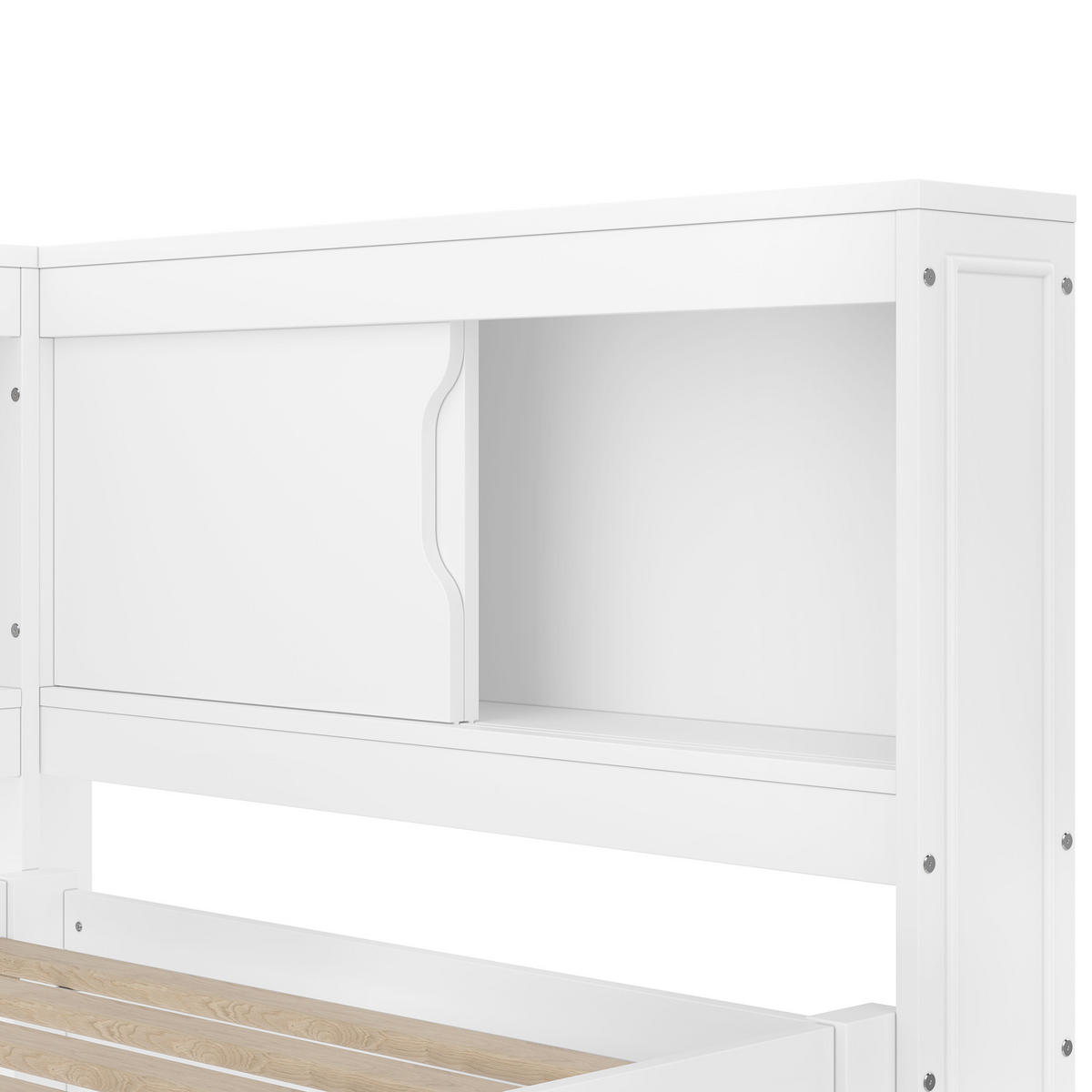 AUSZIEHBETT 90/200 cm DE-04990, mit LED, Steckdose, USB+Typ-C in Weiß - Weiß, Holz/Holzwerkstoff (90/200cm) - ComfortXL