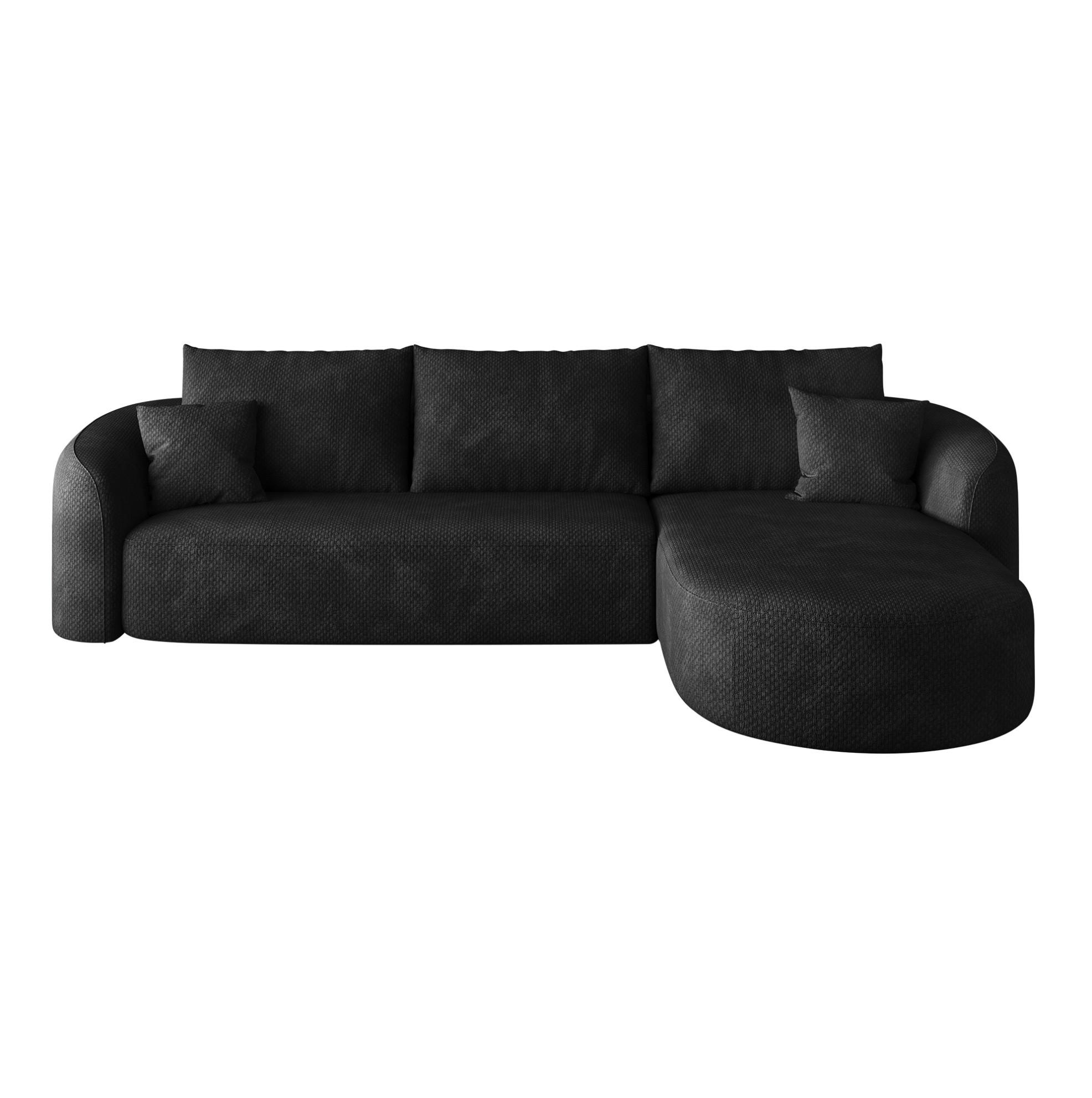Meubliv Ecksofa Schwarz 266.1x168 cm