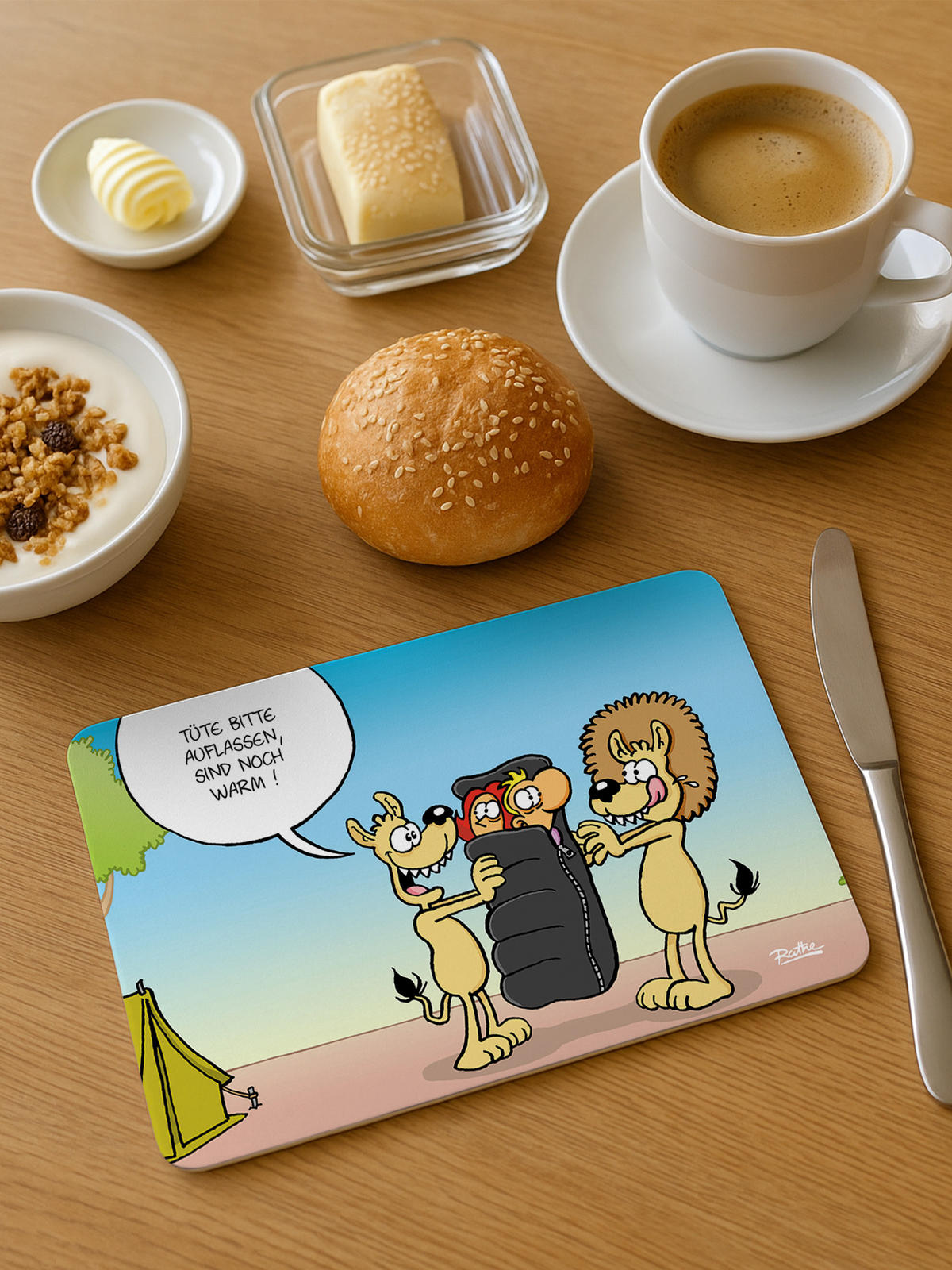 BRETTCHEN Ralph Ruthe Tüte bitte auflassen Mehrfarbig 14,5 x 23,5 cm - Multicolor, Kunststoff (14.5/23.5cm) - United Labels