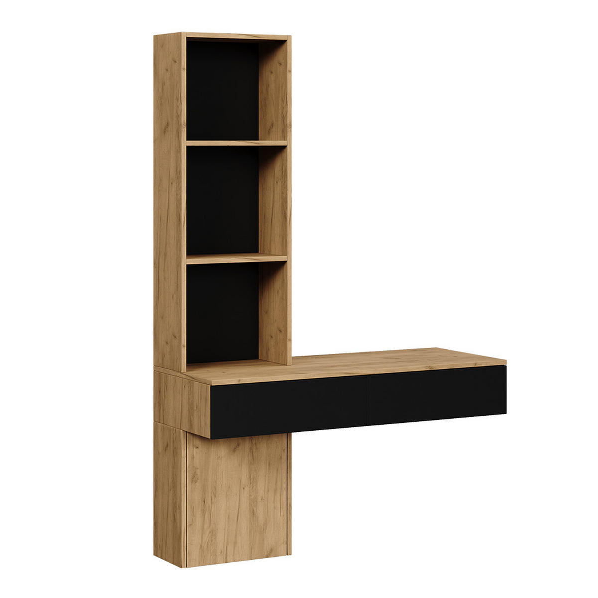 TOALETNÍ STOLEK Melora Dub/černá - barva dubu, kompozitní dřevo (100/155/40cm) - Vicco