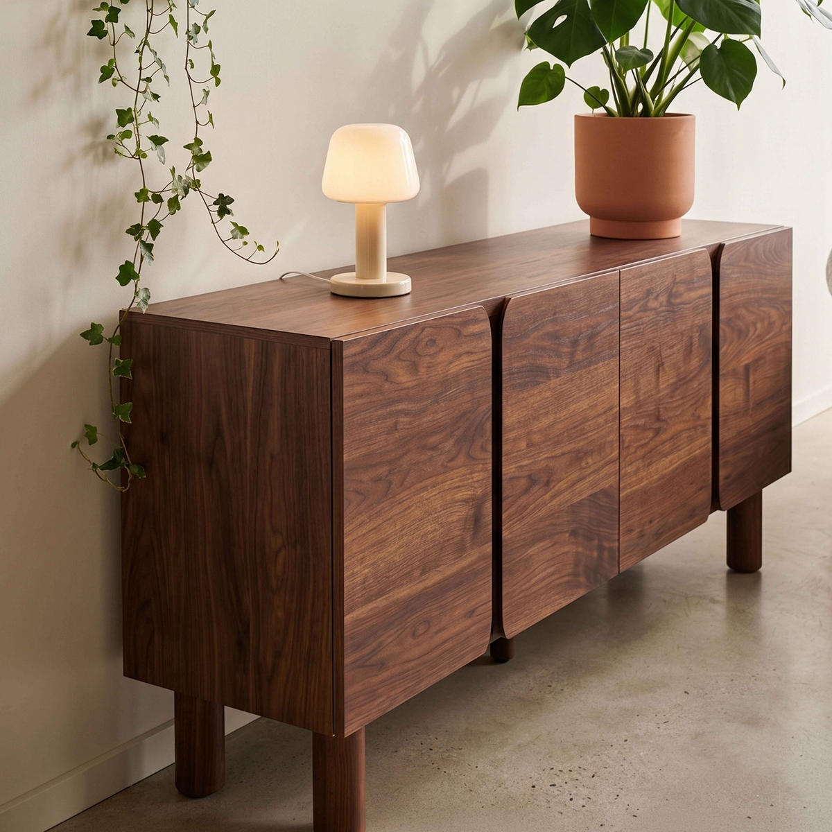 SIDEBOARD, dunkles Holz - Braun, Holz (180/75/38.2cm) - Oviala