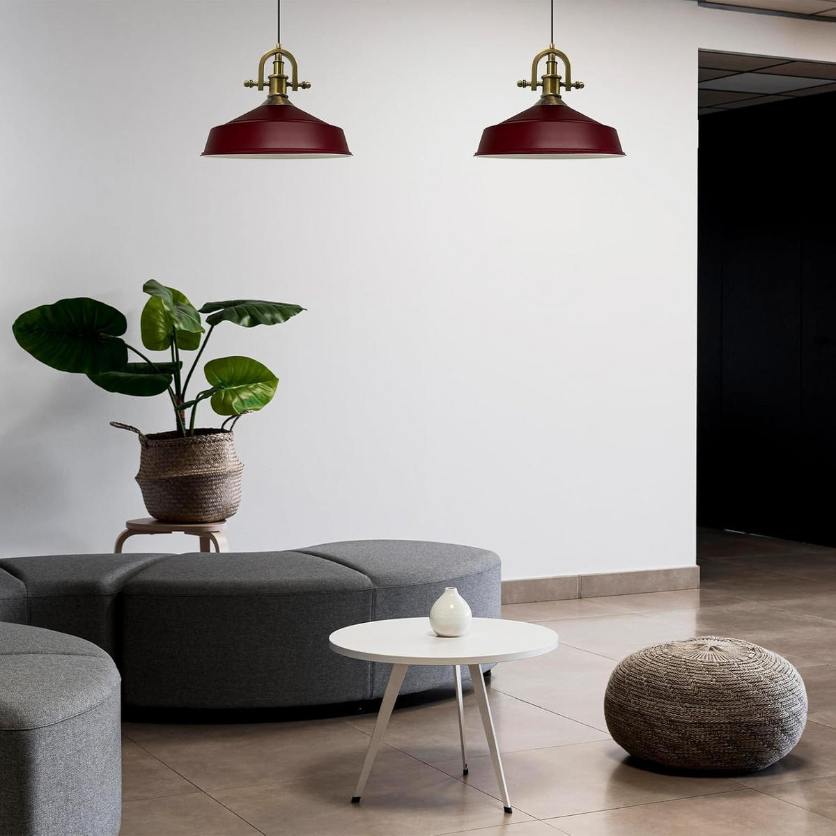 PENDELLEUCHTE Asletl-Marine - Bordeaux, Metall (41/41/28cm) - Bamyum