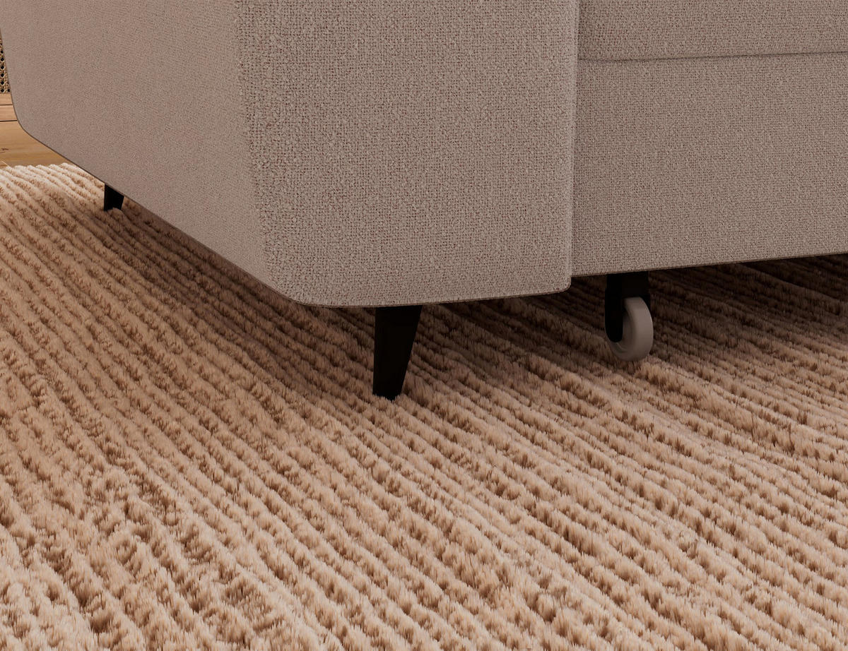 ECKSOFA Vesteria mit Schlaffunktion und Bettkasten – Modernes Design, verstellbare Kopfstützen und hoher Sitzkomfort - Hellbraun, Kunststoff (279/72cm) - Wohnideebilder